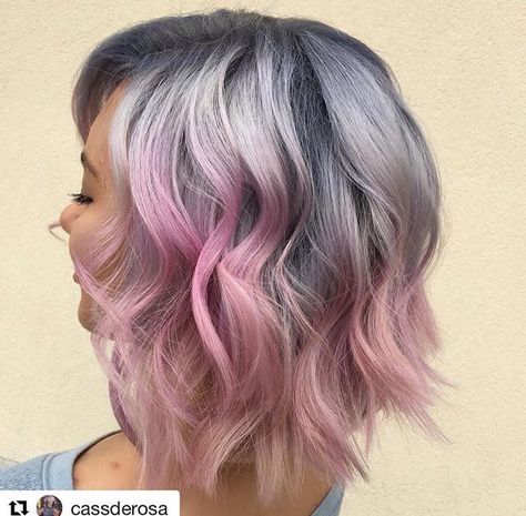 Silver And Pink Hair, Hairstyles For Red Carpet, Swept Hairstyles, Red Violet Hair, Best Ombre Hair, Pink Ombre Hair, Brown Ombre Hair, Side Swept Hairstyles, Ombre Hair Blonde