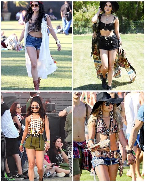 Love it or hate it, Coachella fashion is in a category all its own. From excessive fringe, suede, crochet, tie dye, denim and bedazzled everything, we thought we would take some inspo from celeb attendees (including self appointed Queen of Coachella Vanessa Hudgens) and put together outfits we would wear to the desert for a weekend of questionable fashion (and life!) choices! What look is your favourite (or least favourite!)? All of these items are available and some are online now! #coac... Vanessa Hudgens Coachella, Vanessa Hudgens Outfits, Put Together Outfits, Crochet Tie, Dye Denim, Tie Dye Denim, Hippie Style Clothing, Coachella Fashion, Life Choices