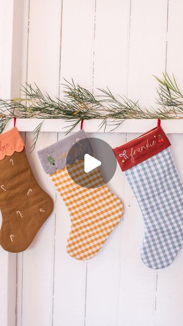 Geneva Vanderzeil on Instagram: "Embroidered Christmas stockings! We’ve just launched a new Christmas section in my Embroidery course with 23 Christmas embroidery designs and 4 gorgeous Christmas projects to get you started. These stockings are one of them - you’ll find the sewing pattern along with Christmas embroidery designs to make it sooo cute and personal. Speaking of making things for the festive season, I recently heard the term ‘heirloom quality’ and the concept really stuck with me - the idea that you could make something that someone loves so much and that lasts so well that it’s kept and loved for generations. For me, embroidery is one of those things - it takes time and effort but gives so much reward, and out of anything I have made, I just know these projects will stand the Diy Embroidered Stocking, Embroidery Christmas Stocking, Embroidered Stocking, Embroidered Stockings, Stocking Ideas, Christmas Stocking Pattern, Stocking Pattern, Christmas Embroidery Designs, Embroidered Christmas