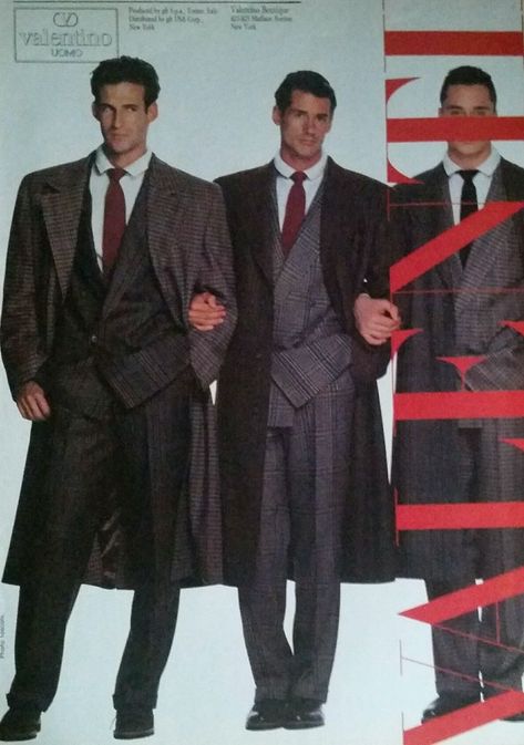 Yuppie Fashion 1980, 80s Yuppie Fashion, Valentino Suit Men, 80s Mens Suit, 80s Yuppie Aesthetic, 80s Businessman, 80s Suits Men, Yuppies Fashion, Suits 90s