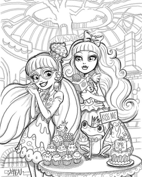 Ever After High Drawings, Ever After High Coloring Pages, Monster High Coloring Pages, Scary Coloring Pages, Princess Sketches, Super Mario Coloring Pages, Color Drawing Art, Barbie Coloring Pages, Hello Kitty Coloring