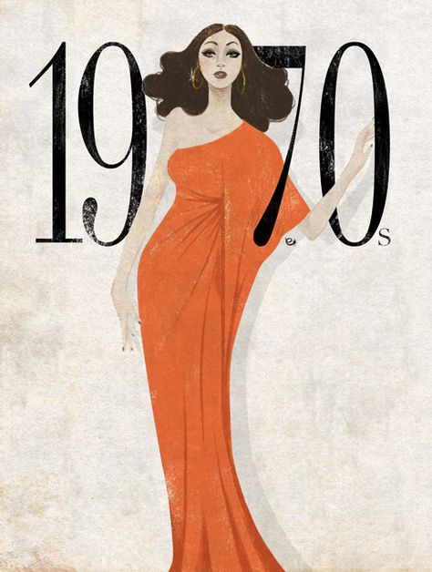 dear golden | vintage: decades Silhouette Mode, 1970 Fashion, 70s Glamour, Fashion 1970s, Fashion Illustration Vintage, Christie Brinkley, Couture Mode, Vintage Gowns, 1970s Fashion