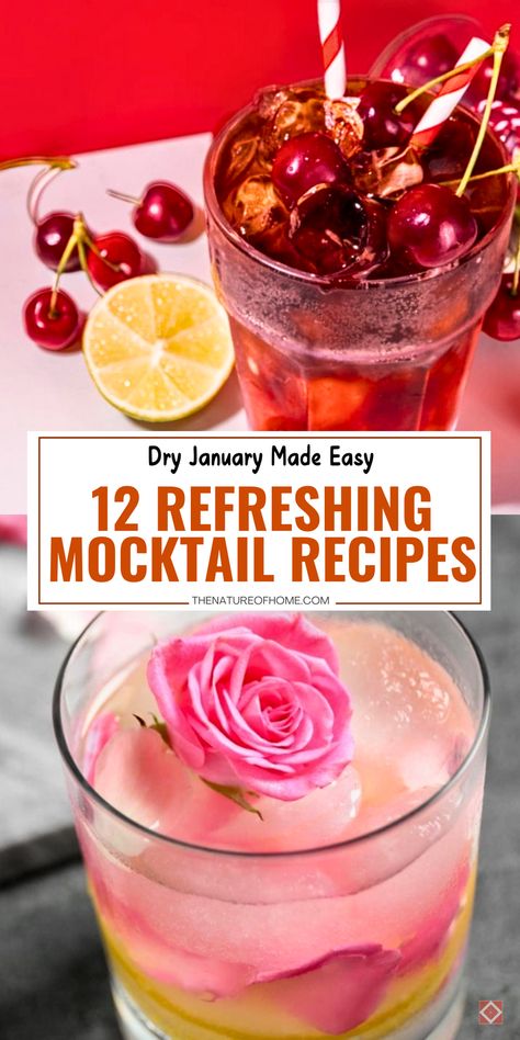 Dry January doesn’t have to be boring! Try these 12 fancy mocktail recipes for a refreshing, alcohol-free twist. From fizzy citrus drinks to elegant non-alcoholic cocktails, these mocktails are packed with flavor and easy to make. Save this pin for drink ideas that keep Dry January fun and delicious! Fancy Juice Recipes, Non Alcoholic Fantasy Drinks, Fancy Drinks Nonalcoholic Easy, Mocktails Non Alcoholic Great Gatsby, Fancy Mocktails Non Alcoholic, Mocktails Non Alcoholic Big Batch, Pretty Non Alcoholic Drinks, Fancy Drinks Nonalcoholic, Fancy Mocktail