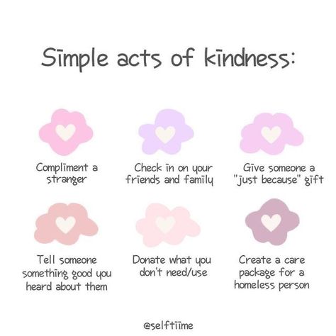 Kindness Tips, Simple Acts Of Kindness, Act Of Kindness Quotes, I Need Motivation, Take Time For Yourself, Kindness Challenge, World Kindness Day, Mental Health Posters, Have Courage And Be Kind