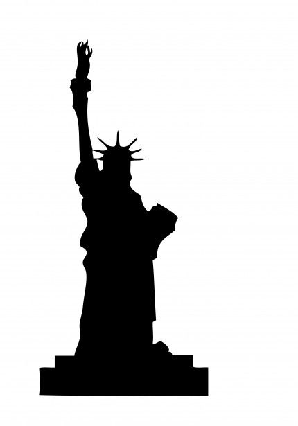 Statue Of Liberty Clipart Middle School Dance Ideas, Patriotic Signs, New York Theme, City Silhouette, Clipart Free, Veteran's Day, Black Silhouette, Silhouette Cameo Projects, Black N White Images