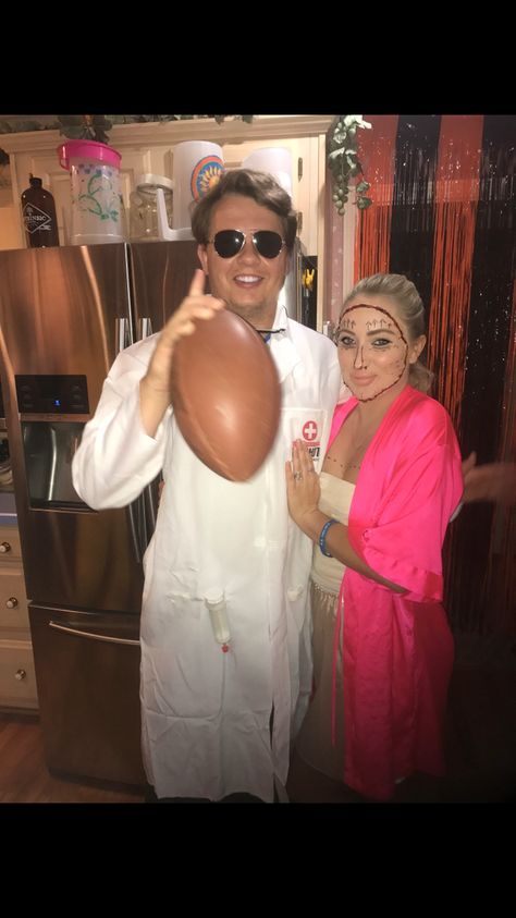 Plastic surgery patient and surgeon. Halloween costume Surgeon Halloween Costume, Emily Maynard, Under The Knife, Nose Job, Plastic Surgery, Costume Ideas, Surgery, Halloween Costume, Halloween Costumes