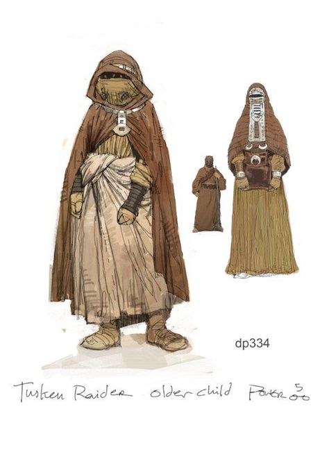 Ian Mccaig, Dermot Power, Power Concept, Tusken Raider, Attack Of The Clones, Star Wars Concept Art, Star Wars Rpg, Star Wars Costumes, The Phantom Menace