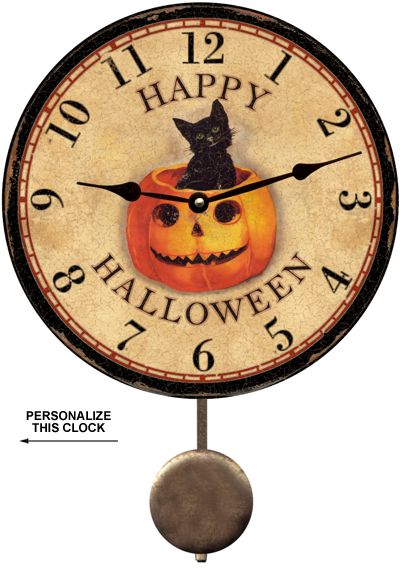 Halloween Clock Pumpkin Clock, Halloween Clock, Engraved Clock, Pumpkin Decorations, Gold Clock, Mdf Panel, Handmade Clocks, Custom Clocks, Cat Clock