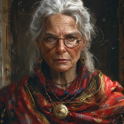 Midjourney Feed Older Character Inspiration, Old Woman Character Art, Dnd Npc Characters, Hippie Character Design, Old Woman Character Design, King Character Design, Older Woman Art, Spring Dragon, Heroic Fantasy