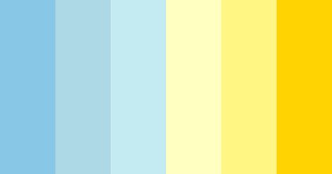 Light Blue Hex, Blue Color Pallet, Pallet Light, Yellow Color Scheme, Yellow Palette, Hexadecimal Color, Blue Names, Color Palette Yellow, Yellow Colour Scheme