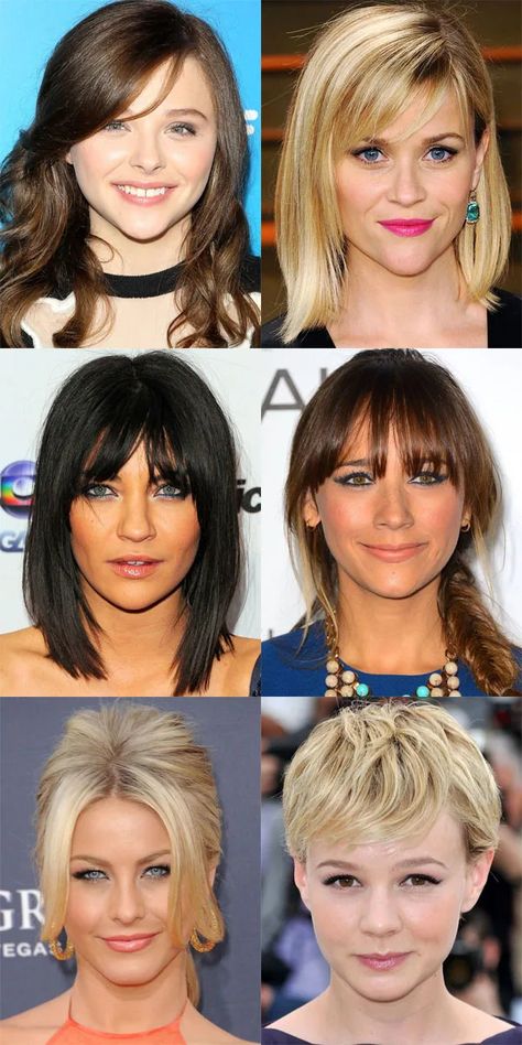 The Best (and Worst) Bangs for Inverted Triangle Faces - The Skincare Edit Haircut For Inverted Triangle Face Shape, Inverted Triangle Haircut, Hairstyles For Inverted Triangle Face, Inverted Triangle Face Shape Hairstyles, Triangle Face Shape Hairstyles, Inverted Triangle Face Shape, Triangle Haircut, Triangle Face Shape, Heart Shaped Face Hairstyles