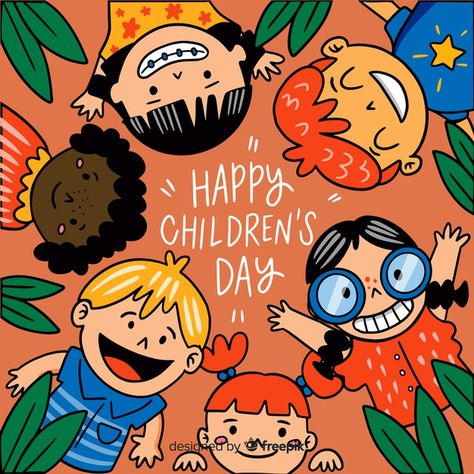 Children's day background in hand drawn style Free Vector | Free Vector #Freepik #vector #freebackground #freehand #freechildren #freehand-drawn Diwali Scene Drawing, Children's Day Message, Childrens Day Illustration, Children's Day Poster, Mather Day, Illustration Art Kids, Scene Drawing, Happy Children's Day, Day Background