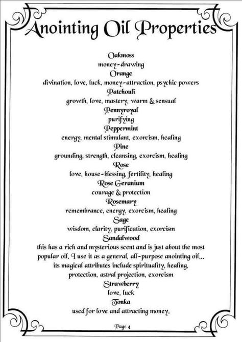 Magick Correspondences, Magick Oil, Book Of Shadows Pages, Witch Herbs, Anointing Oil, Magick Spells, Candle Magick, Magical Herbs, Herbal Magic