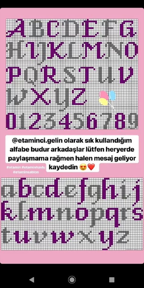 Pola Jaring, Cross Stitch Letter Patterns, Crochet Alphabet, Crochet Letters, Monogram Cross Stitch, Cross Stitch Alphabet Patterns, Graph Crochet, Cross Stitch Fonts, Alfabet Letters