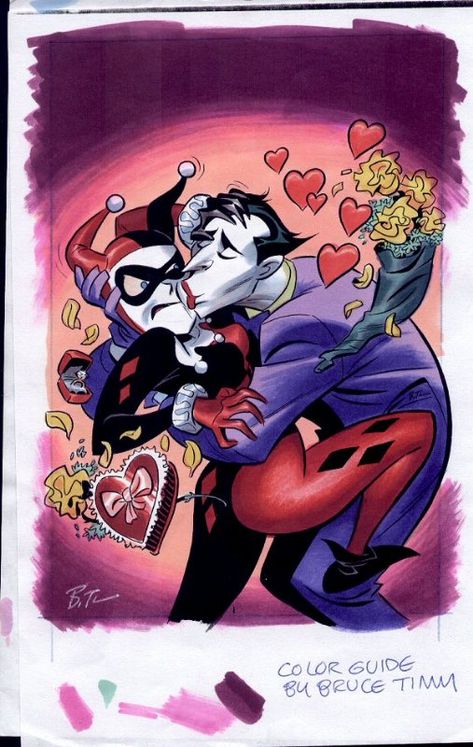 Joker Y Harley Quinn, Art Harry Potter, Der Joker, Gotham Girls, Univers Dc, Bruce Timm, Harley Quinn Art, Im Batman, Viria