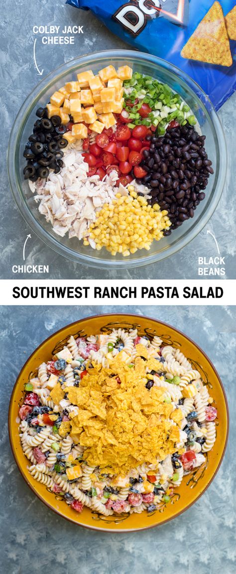 Ranch Chicken Pasta, Salsa Ranch Dressing, Cool Ranch Doritos, Southwest Ranch, Salsa Ranch, Chicken Ranch Pasta, Ranch Pasta Salad, Ranch Pasta, Frito Lay