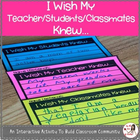 5 Must Do Back To School Activities- Week 1 ~ For The Love of Teachers I Want My Teacher To Know, I Wish My Teacher Knew, Curriculum Night, All About Me Book, Name Tag For School, Responsive Classroom, Know About Me, Future Teacher, Teacher Things