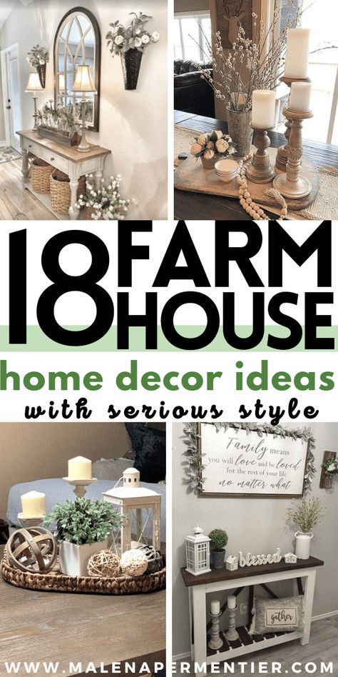 farmhouse home decor Modern Farmhouse Dining Room Wall Decor Ideas, Dining Room Wall Decor Ideas Simple, Decorating A Farmhouse, Farmhouse Home Decor Ideas, Decor Makeover, Farmhouse Living Room Decor Ideas, Rustic Farmhouse Living Room, Simple Farmhouse, Modern Farmhouse Home Decor