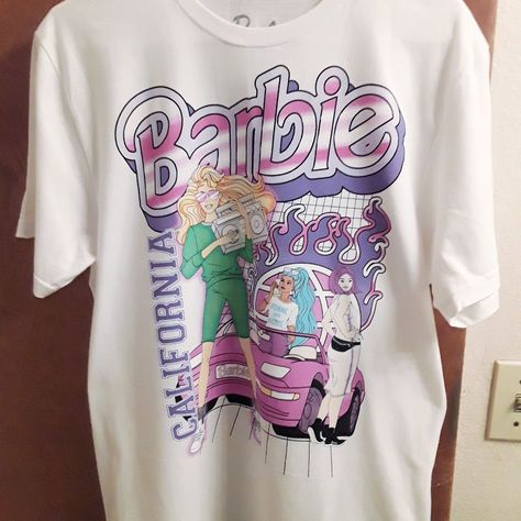 Graphic Tee Featuring Cali Barbie. Never Worn, Size Large In Young Men. Other Size Available On My Page. Cali Barbie, Barbie Graphic, Young Men, Shirt Color, Cali, Graphic Tee, Graphic T Shirt, Colorful Shirts, Graphic Tshirt