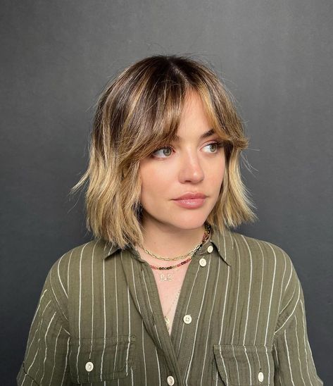 Lucy Hale Curtain Bangs, Lucy Hale Bangs, Lucy Hale Haircut, Lucy Hale Blonde, Lucy Hale Short Hair, Lucy Hale Hair, Modern Bob Haircut, Κούρεμα Bob, Best Bob Haircuts