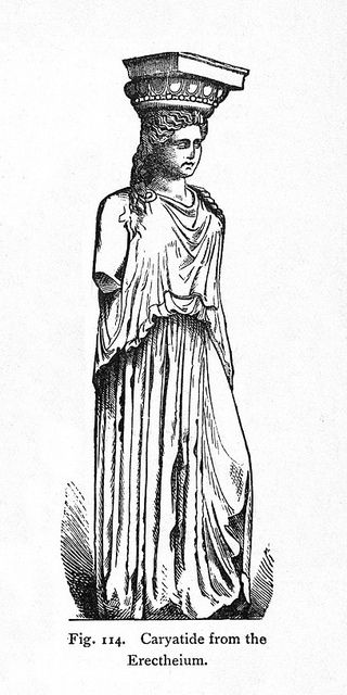 Caryatid Drawing, Caryatid Tattoo, Athens Drawing, Greece Tattoo, The Maidens, Cultural Values, Architectural History, Greek Tattoos, Vader Star Wars