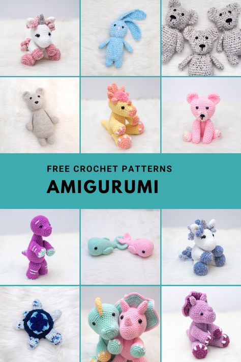 Chunky Yarn Crochet Pattern Amigurumi, Chunky Yarn Crochet Pattern, Diy Crochet Amigurumi, Chunky Yarn Crochet, Unicorn Ears, Crocheted Animals, Crochet Toys Free Patterns, Crochet Case, Crochet Toys Free