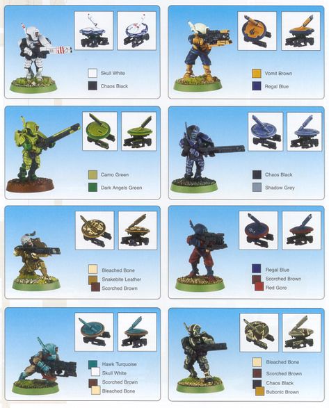 Tau Paint schemes - Tau Paint schemes - Gallery - DakkaDakka | Anything but a one... Necromunda Gangs, Tau Army, Tau Warhammer, Tau Empire, Shingle Colors, Acrylic Art Projects, Warhammer Paint, Miniature Gaming, Warhammer Models