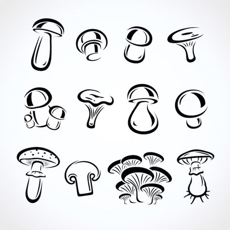 Premium Vector | Mushroom set vector Mushroom Graphic Design, Mushroom Icon, Psd Icon, Vector Photo, Premium Vector, Graphic Resources, Stuffed Mushrooms