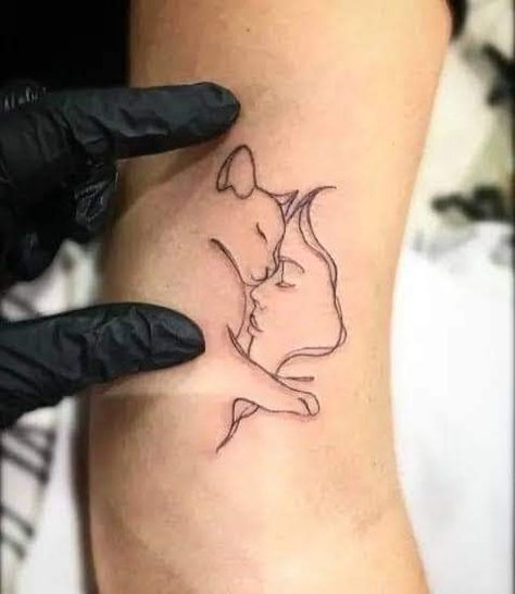 Mens Sleeve Tattoo Ideas, Kitty Tattoo Ideas, Mens Sleeve Tattoo, Hase Tattoos, Cat Tattoo Ideas, Kitty Tattoo, Sleeve Tattoo Ideas, Cool Chest Tattoos, Petite Tattoos