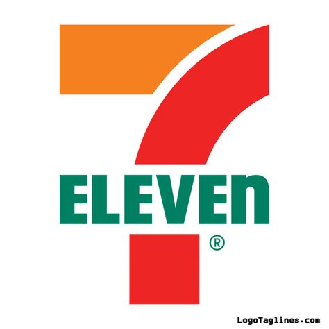 7-Eleven Tagline Logo And Tagline, Logo Tagline, Angie Varona, Seven Eleven, 7 Eleven, Corporate Logo, Picture Logo, The Chain, Art Tips