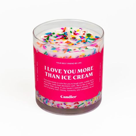 PRICES MAY VARY. Smells Like: Smooth Buttercream, Gourmand, Vanilla, Soft Serve Ice Cream Scented Candle Natural soy wax Fragranced with essential oils Poured in the USA Cruelty free & vegan 60+ Hr burn time Contain no gross goop. No carcinogens, no parabens, no phthalates. By donating to Greenspark and Girls Inc, Candier gives back to nature by remaining carbon neutral, and pays it forward by supporting the next generation of fierce female leaders. Everyone needs a cutie like you to laugh with, Ice Cream Candle, Smooth Buttercream, Cake Scented Candles, Candle Obsession, Cream Candles, Ice Cream Sprinkles, Serve Ice Cream, Brides Cake, You Complete Me