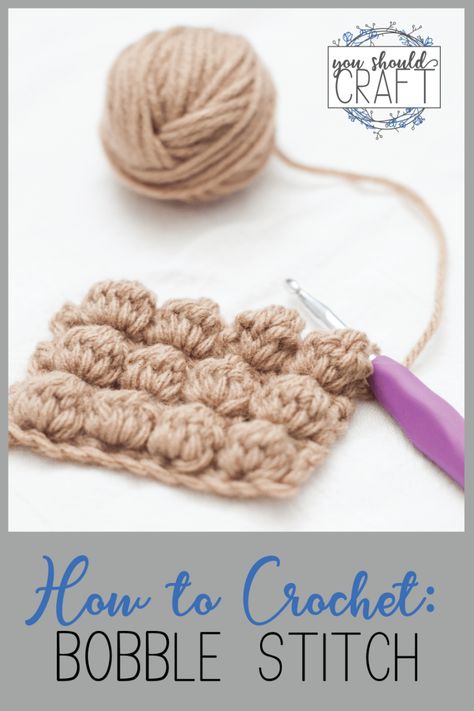 Bubble Crochet Stitch, Bobble Stitch Tutorial, Crochet Bobble Stitch, Advanced Crochet Stitches, Puff Stitch Crochet, Bobble Stitch Crochet, Bobble Crochet, Crochet Bobble, Advanced Crochet