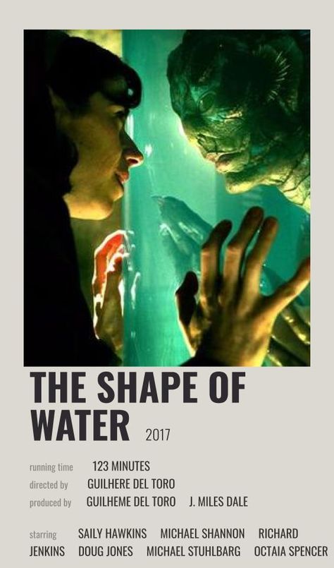 The Shape Of Water Movie, Shape Of Water Movie, Water Movie, Shape Of Water, Doug Jones, The Shape Of Water, Michael Shannon, Water Poster, Minimal Movie Posters