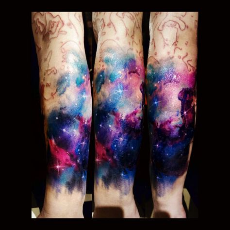 #galaxy #space #color | Jun 1st 2016 | 48066 Moon Galaxy Tattoo, Galaxy Flower Tattoo, Cosmic Tattoo Galaxies, Space Arm Tattoo, Supernova Tattoo, Cool Space Tattoos, Space Tattoo Ideas, Celestial Tattoos, Galaxy Tattoo Sleeve