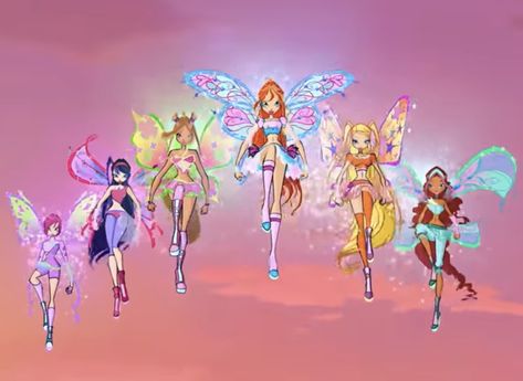 Group Photo For Gc, Winx Club Group Picture, Winx Club Group, Winx Club Laptop Wallpaper, Winx Posters Aesthetic, Winx Club Official Art, Winx Club Season 8, Winx Bloom, Klub Winx