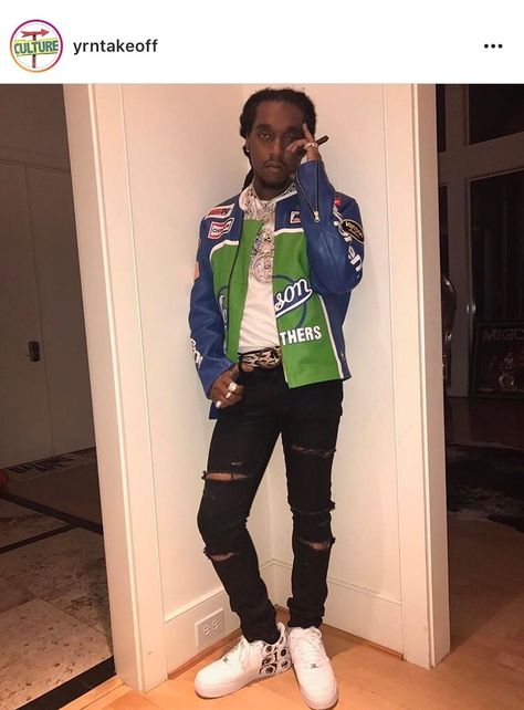 Takeoff Takeoff Migos Outfit, Tea Renee Youtube, Migos Outfit, Tea Renee, Neon Pink Pants, Takeoff Migos, Compton Rappers, Migos Rapper, Celebrity Sneakers