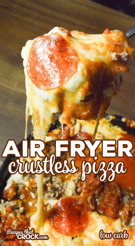 Our Air Fryer Crustless Pizza is a super easy low carb casserole that kids of all ages enjoy! Use your family's favorite toppings to make homemade pizza night a snap. Easy Low Carb Casserole, Low Carb Air Fryer Recipes, Homemade Pizza Night, Low Carb Air Fryer, Low Carb Casserole, Air Fryer Recipes Healthy Low Carb, Air Fryer Recipes Low Carb, Make Homemade Pizza, Crustless Pizza