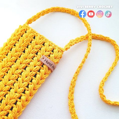 Phone Purse Pattern, Phone Bag Crochet, Crochet Sling Bag, Spool Knitting, Crochet Phone Cases, Small Sling Bag, Crochet Bag Tutorials, Bag Designs, Crochet Clutch