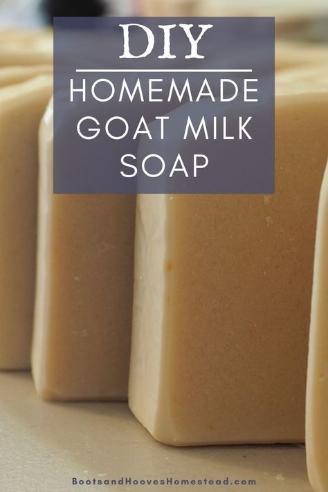 This tutorial for homemade goat milk soap is super easy. It doesn’t require lye to make soap and instead uses a simple melt and pour method! Goat Milk Soap Recipe, Milk Soap Recipe, Homemade Goat Milk Soap, Goat Soap, Goat Milk Recipes, Goat Recipes, Diy Soap Recipe, Farm Products, Săpunuri Handmade