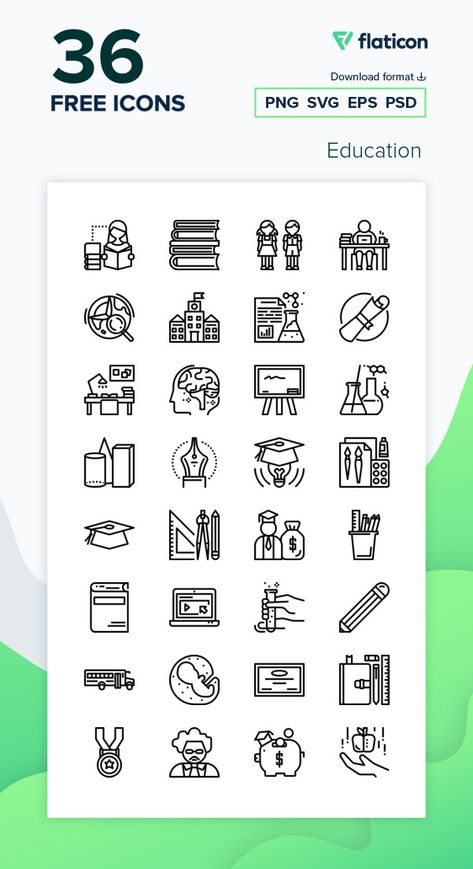 Download now this kostenlos icon pack from Flaticon, the largest database of free vector icons #flaticon #icon #hochschule #weiterführendeSchule #lernen Free Icons Png, Design Apps, Education Design, Flat Icon, Icon Pack, Vector Icons, App Design, Art Inspo, Vector Free