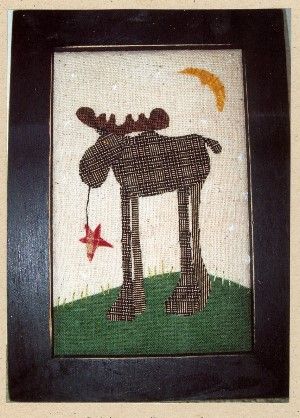 Moose Applique Pattern, Abstract Applique, Moose Applique, Moose Quilt, Picture Blocks, Stitchery Patterns, Moose Crafts, Moose Painting, Wool Quilts