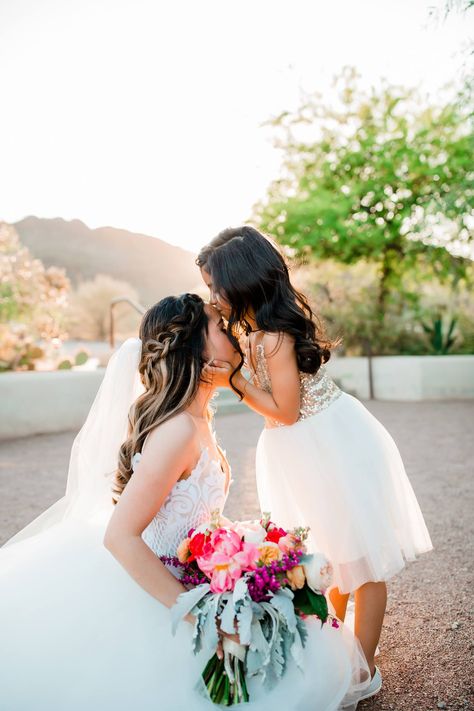 Mother daughter wedding photos