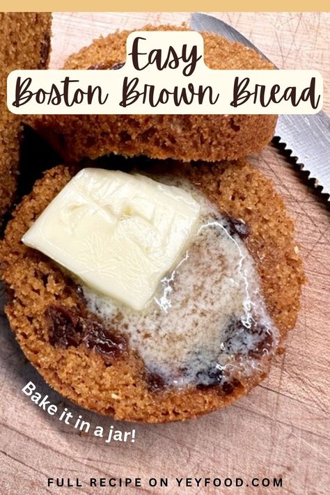 Steamed Brown Bread, Boston Brown Bread Recipes Easy, Batter Breads Easy Batter Bread, Boston Brown Bread In A Can, Canned Bread Recipes, Brown Bread Recipes Easy, Brown Bread Recipes, Boston Brown Bread Recipe, Can Bread