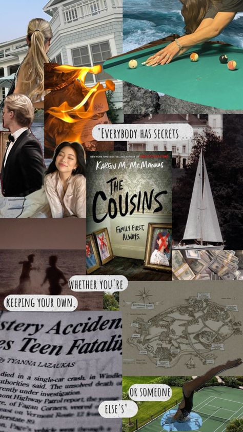 #cousins #KarenMcManus #mystery #YA #books #booktok #aesthetic The Cousins Book, Cousins Aesthetic, Booktok Aesthetic, Ya Book Quotes, Literature Books, Book Posters, World Of Books, Ya Books, Fan Book