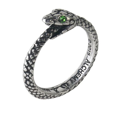 Alchemy Gothic The Sophia Serpent Ring Hemlock Grove Slytherin Jewelry, Gothic Jewelry Rings, Alchemy Gothic Jewelry, Goth Ring, Pewter Ring, Gothic Engagement Ring, Hemlock Grove, Gothic Boho, Serpent Ring