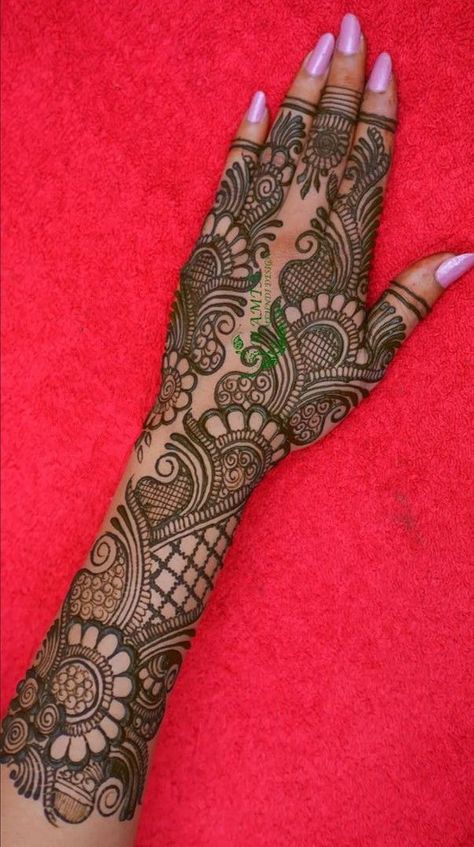 Full Arabic Mehndi Designs, Easy Heavy Mehendi Designs, Front Side Mehndi Design Arabic, Full Hand Arabic Mehndi Design, Bangal Mehandi Design, New Arebiyan Mehndi Designs, Arabic Mehndi Design Back Hand, Dulhan Mehandi Unique Bridal, Mehandhi Designs Simple Modern Arabic