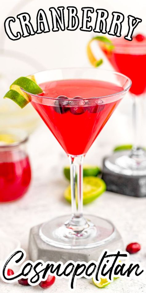 Cranberry Cosmopolitan is a quick and simple cocktail that adds an extra cranberry kick to a classic cosmo recipe. Whether you are hosting a party or attending a friendly social, this drink will pave the pathway to a great time! via @sugarandsoulco Cranberry Cosmopolitan Drink Recipes, Crantini Recipe Cocktails, Crantini Recipe, Cranberry Cosmopolitan, Cranberry Cosmo, Cosmopolitan Drink Recipe, Grape Cocktails, Cosmopolitan Cocktail Recipes, Cranberry Martini