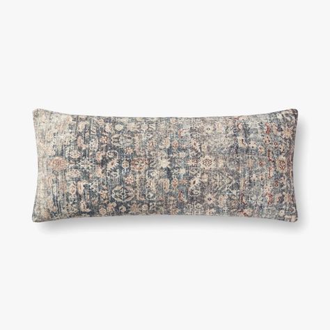 MONTARA PAL0012 DENIM / NATURAL | Loloi Rugs Amber Lewis X Loloi, Amber Lewis, Rectangular Pillow Cover, Natural Pillows, Loloi Rugs, Amber Interiors, Affordable Decor, Electronic Gifts, Pillows And Throws