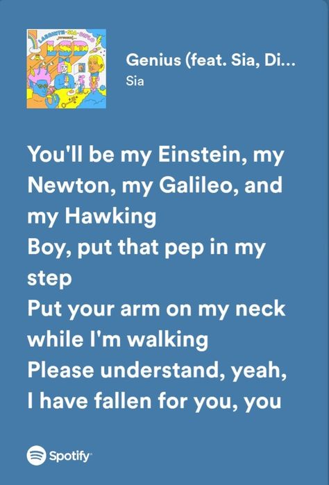 Genius - LSD Genius Song Lyrics, Genius Song, Red Galaxy, Genius Lyrics, Spotify Lyrics, Music Taste, Cool Lyrics, Fall For You, Eve Parties