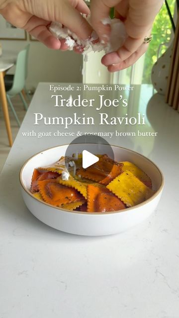 MacKenzie Smith on Instagram: "PUMPKIN POWER EPISODE 2!! The second installment is all about Trader Joe’s Pumpkin Ravioli!! It’s out of this world and is amazing served with simple rosemary brown butter sauce, then top em with goat cheese, toasted walnuts, crushed ginger snap cookies (yes, seriously, TRUST ME - @giadadelaurentiis taught me this pairing back in the day!!!) and a drizzle of honey if you’re into the sweet and savory kinda thing. It’s ridiculous and you’re gonna flip 😘

⭐️Save this post and comment “PUMPKIN POWER” to get the full recipe sent straight to your inbox!

⭐️ INGREDIENTS ⭐️
🧡 2 packages Trader Joe’s Pumpkin Ravioli
🧡 6 tbsp Salty Butter
🧡 1 tsp Fresh Rosemary
🧡 1/4 cup Walnuts
🧡 3 oz Goat Cheese
🧡 2 tbsp Gingersnap Cookies
🧡 1 tbsp Honey (optional)

⭐️ Snag t Mackenzie Smith, Pumpkin Ravioli, Gingersnap Cookies, Brown Butter Sauce, Cheese Ravioli, Fall Entertaining, Ginger Snap, Ginger Snap Cookies, Roast Pumpkin